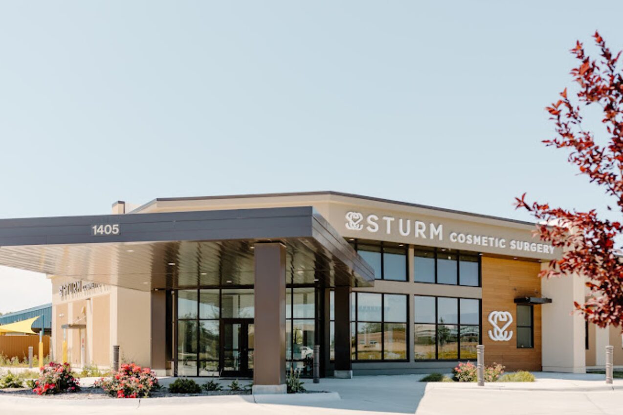 Exterior view of Sturm Cosmetic Surgery offering MedSpa services for the holidays in a modern facility